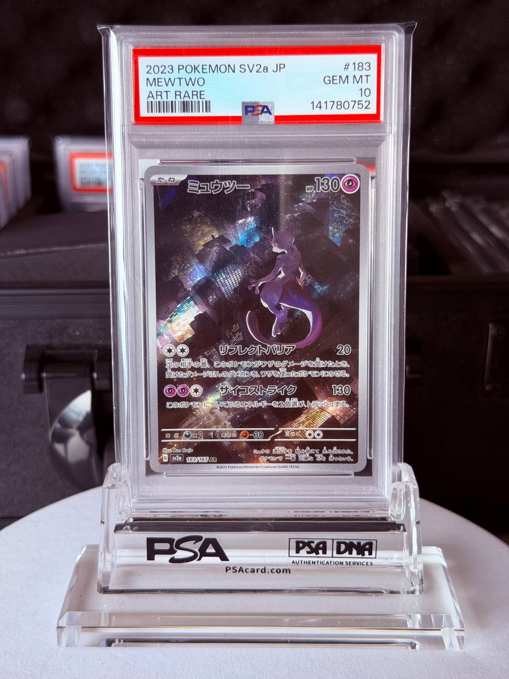 PSA 10 Mewtwo #183/165 AR – Pokémon Card 151 (Japanese)