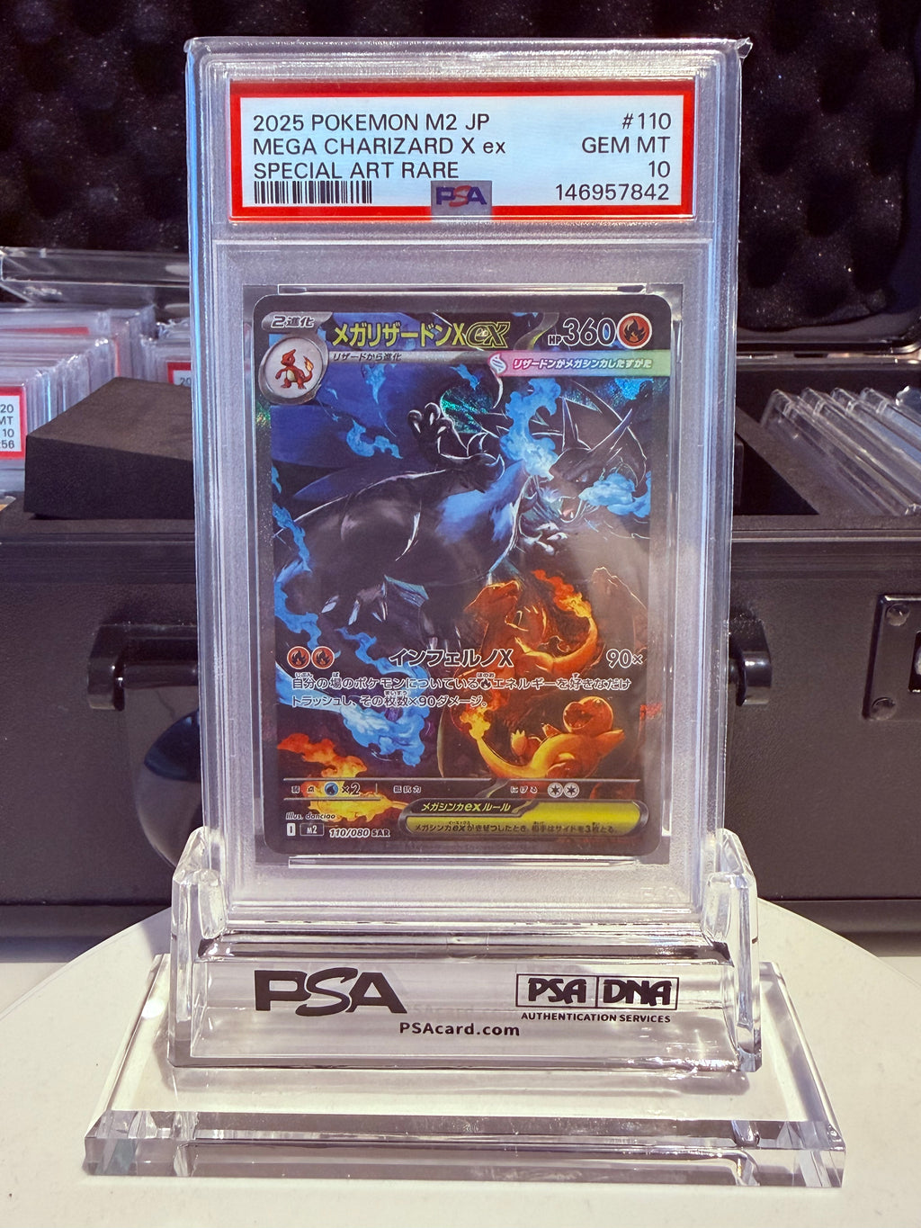 PSA10 Mega Charizard X ex SAR 110/080 Inferno X M2 Pokémon Card 2025 Japanese